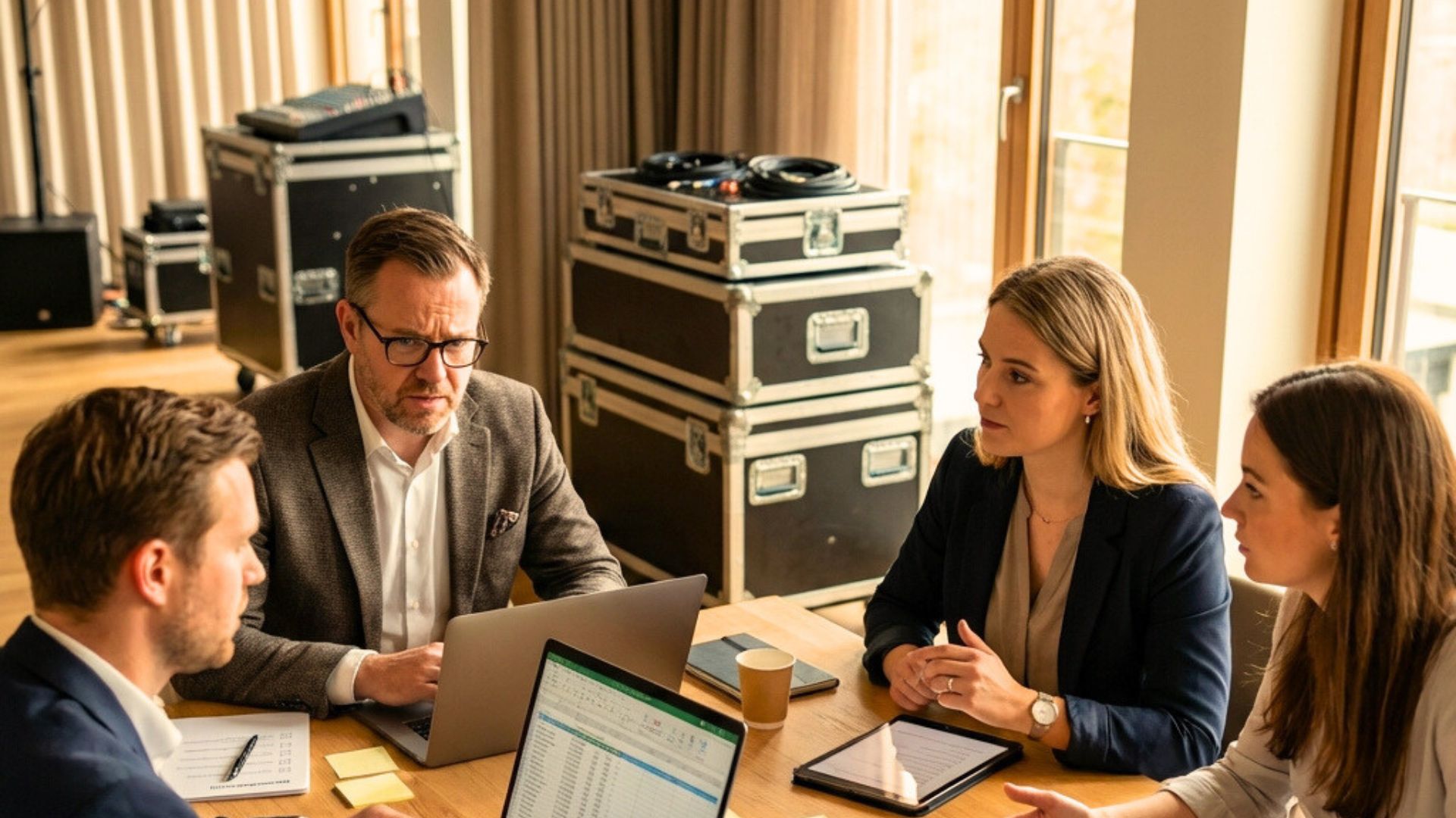 Stressige Planung eines Business-Events mit den typischen Herausforderungen